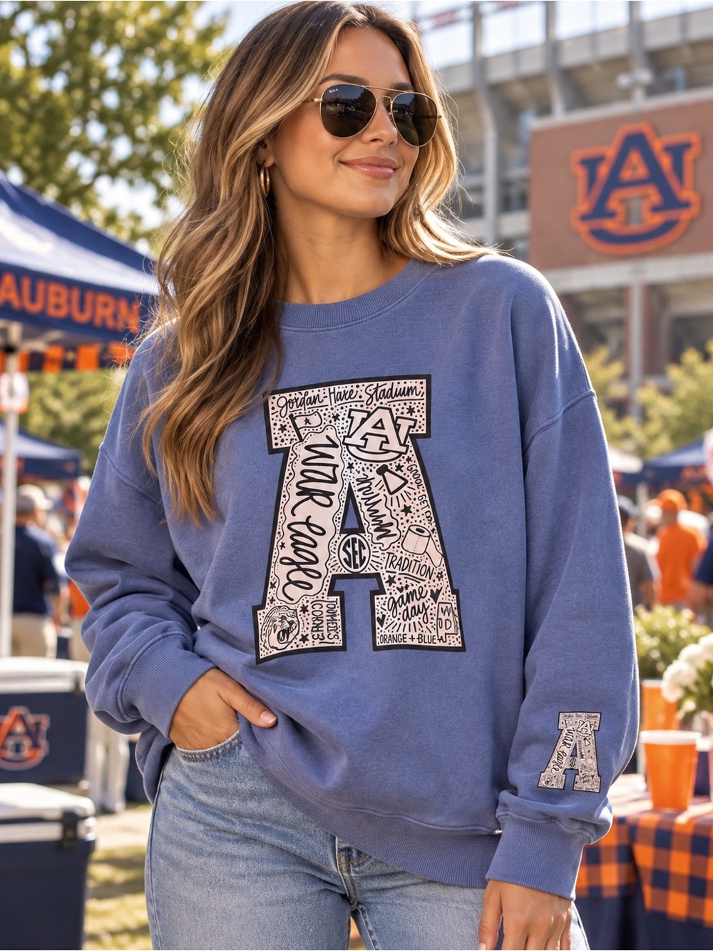 AUBURN Graphic Sweatshirt - Women's Crewneck Sweater